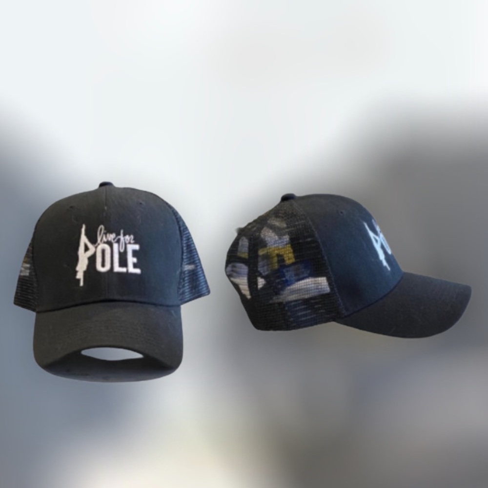 Live for Pole Black Trucker Hat